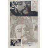 Joe TilsonLondon 1928 - lebt in CortonaLetter from Che. Siebdruck und Collage. 1969. 103 x 69,5