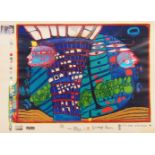 Friedensreich HundertwasserWien 1928 - 2000 vor NeuseelandRegentag. 10 Bll. farb. Siebdrucke. 1966-