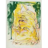 Georg BaselitzDeutschbaselitz/Sachsen 1938 - lebt in SalzburgDreimalportrait. Farb. Lithographie.