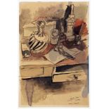 Renato GuttusoBagheria/Sizilien 1911 - 1987 RomStillleben. Aquarell. 1942. 33 x 22 cm. Signiert,