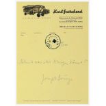 Joseph BeuysKrefeld 1921 - 1986 DüsseldorfNehmt was ihr kriegen könnt!“ Briefpapier mit