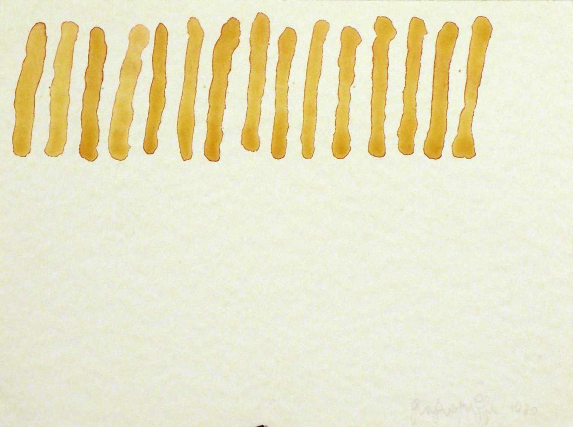 Giorgio GriffaTurin 1936 - lebt in TurinOhne Titel. Aquarell. 1980. 12,2 x 16 cm. Signiert und