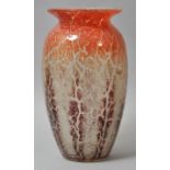 Vase, Geislingen, WMF, um 1920/ 30Dekortechnik Karl Wiedmann. Sog. Ikora-Kristall. Farbloses,