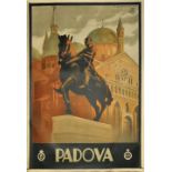 Dudovich, Marcello. 1878-1962Plakat "PADOVA" (Padua). Um 1930. Farblithographie, i. St. sign.,