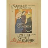 Fischer, Otto. 1880 Leipzig-1947 DresdenPlakat "Drei Grazien - Likör-und Spritfabrik J. S. Keiler