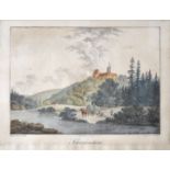 Ansicht der Burg Scharfenstein im Erzgebirge, um 1840Lithographie, alt kol., im unt. Blattrand