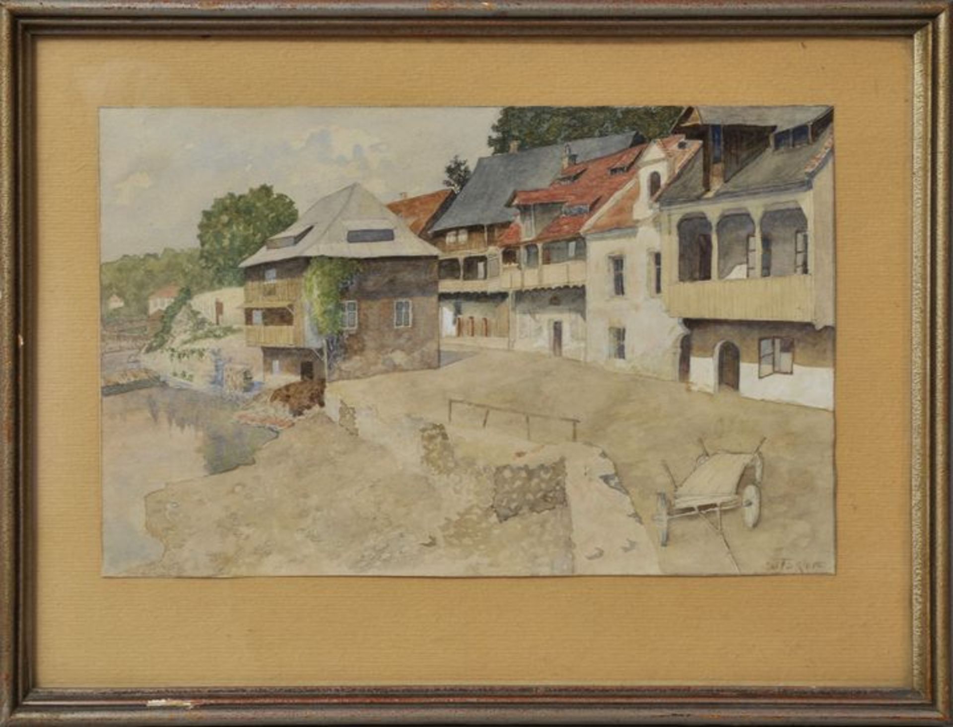 Facklam, Wilhelm. 1893 Upahl bei Grevesmühlen - 1972 Winkelhaid bei NürnbergAlte Häuser am - Bild 2 aus 3