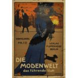 Hoffmann, Adolf Oscar. 1878 Cottbus-?Plakat "Die Modenwelt das führende Blatt". Um 1900.