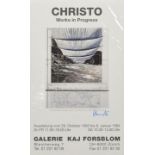 Christo. Geb. 1935 GabrowoAusstellungsplakat "Christo - Works in Progress, Galerie Kaj Forsblom,