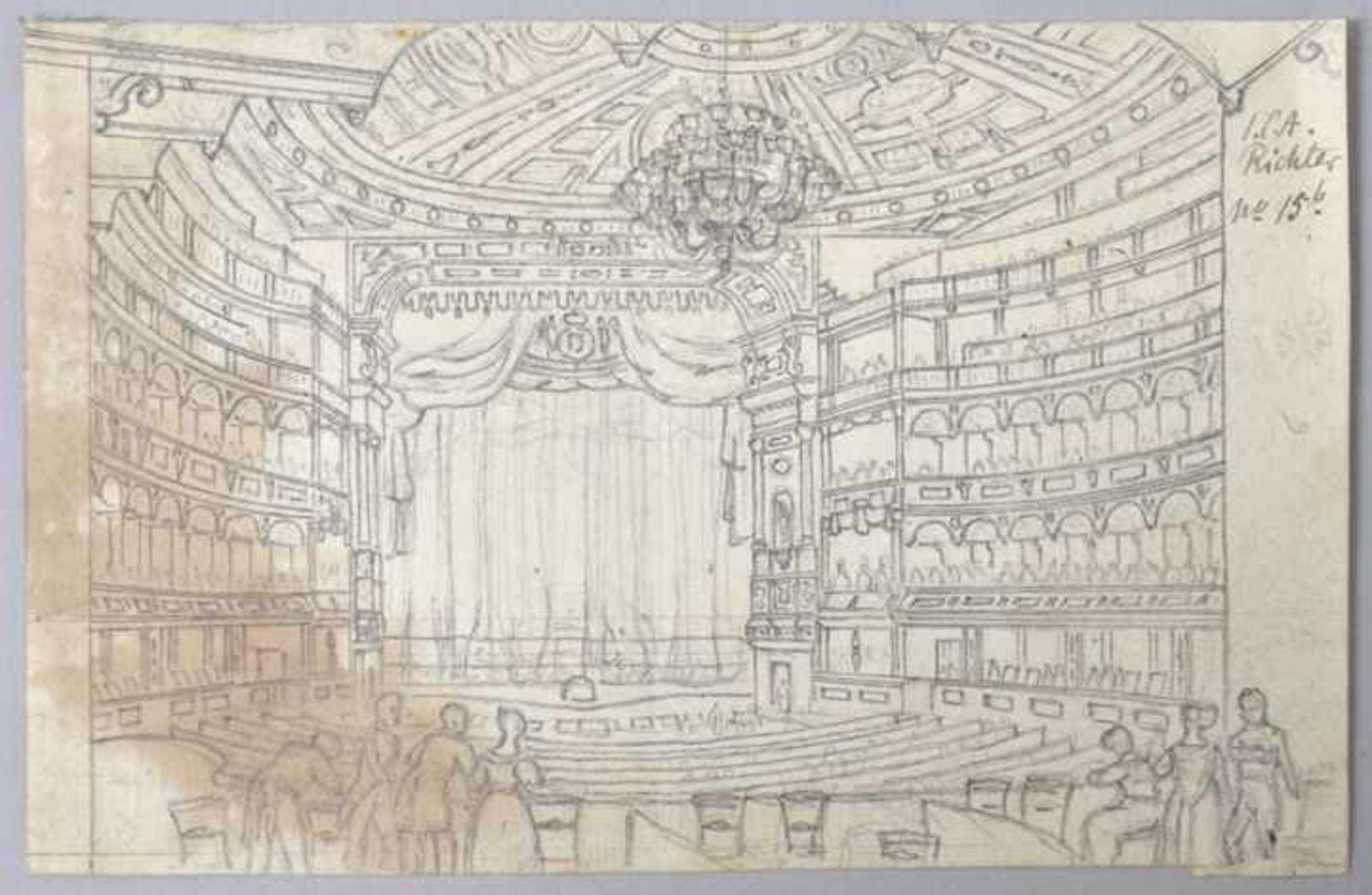 Richter, Johann Carl August. 1785 - 1853 DresdenDrei Ansichten von Alt-Dresden, um 1840/45: a) " - Image 3 of 3