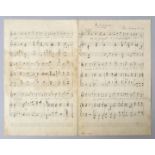 Becker, Reinhold.1842 Adorf-1924 DresdenPartitur opus 60 "Wo du hingehst...". Wohl eigenhändige