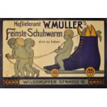 Goller, JosefPlakat "Hoflieferant W. Müller's Feinste Schuhwaren/ Wilsdruffer Str. 16 (Dresden)".