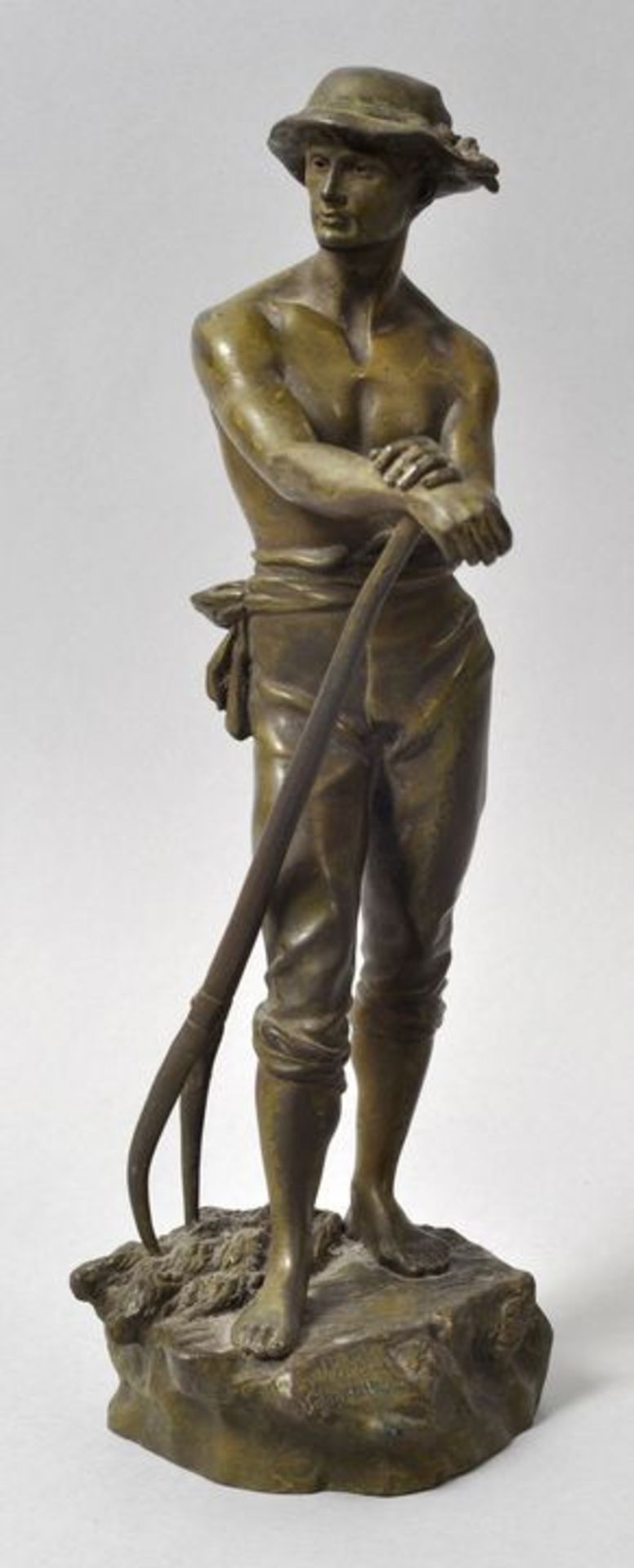 Lévy, Charles Octave. 1820-1899 Paris"Le Faneur" (Der Heuarbeiter). Um 1890. Bronze, auf dem