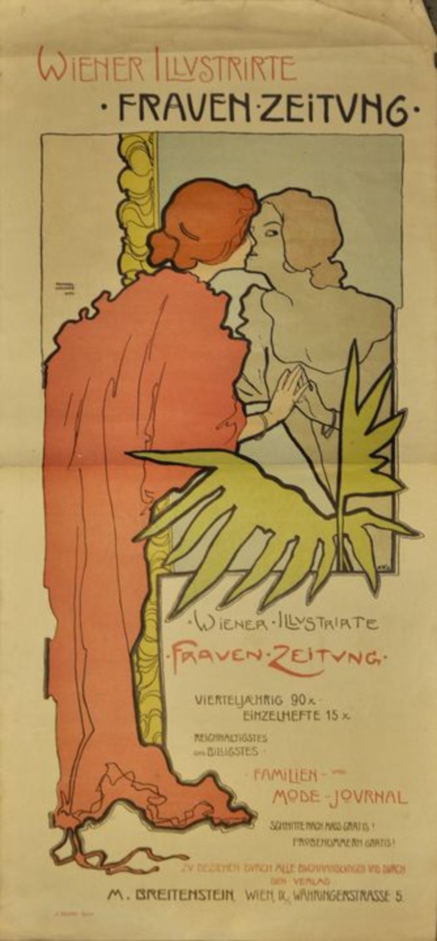 Kirchner, Raphael. 1875 Wien-1919 New YorkPlakat "Wiener Illustrirte Frauenzeitung". Ca. 1900.