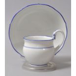 Tasse und Untertasse, Meissen, 2. H. 19. Jh.Tasse Schwanenhenkelform, Untertasse Neuer Ausschnitt.