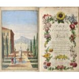 Duke, J.: The compleat florist. London: J. Robinson1747. 21,2 x 13,5 cm. Mit kolor. gest. Front. von