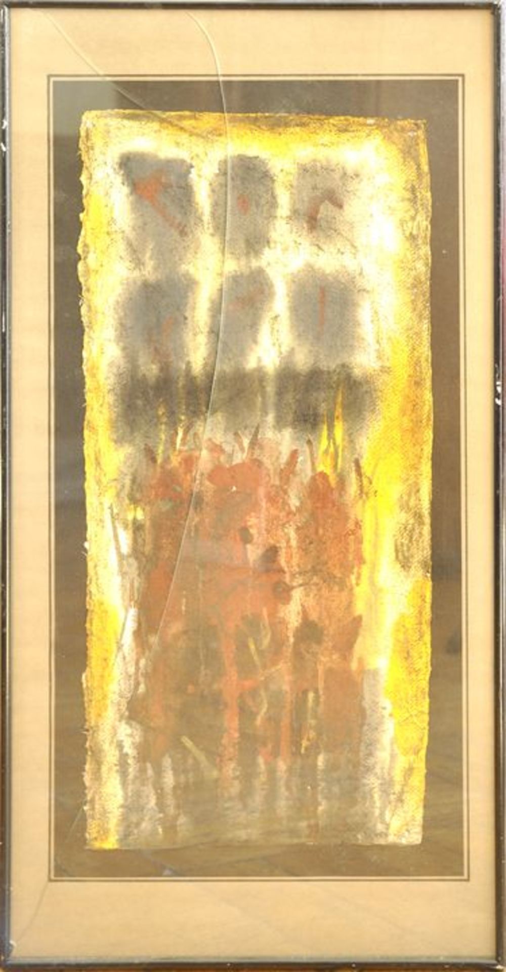 Prajapat, H. R. Tätig in Bombay 2. H. 20. Jh.Abstrakte Komposition. 1996. Aquarell. Auf - Bild 2 aus 4