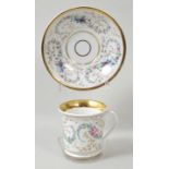 Tasse mit Untertasse, Waldenburg, C. Krister, um 1885.Porzellan, feines gemaltes aus Rosen-und