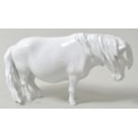 Shetlandpony, Meissen, 2. H. 20. Jh.Modell Heinrich Drake 1957. Porzellan, weiß. Schwertermarke,