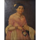 Hochrein, Jozsef. 1820 Pécs-1905 ebd.Bildnis einer jungen Frau. 1852. Öl auf Leinwand, auf dem