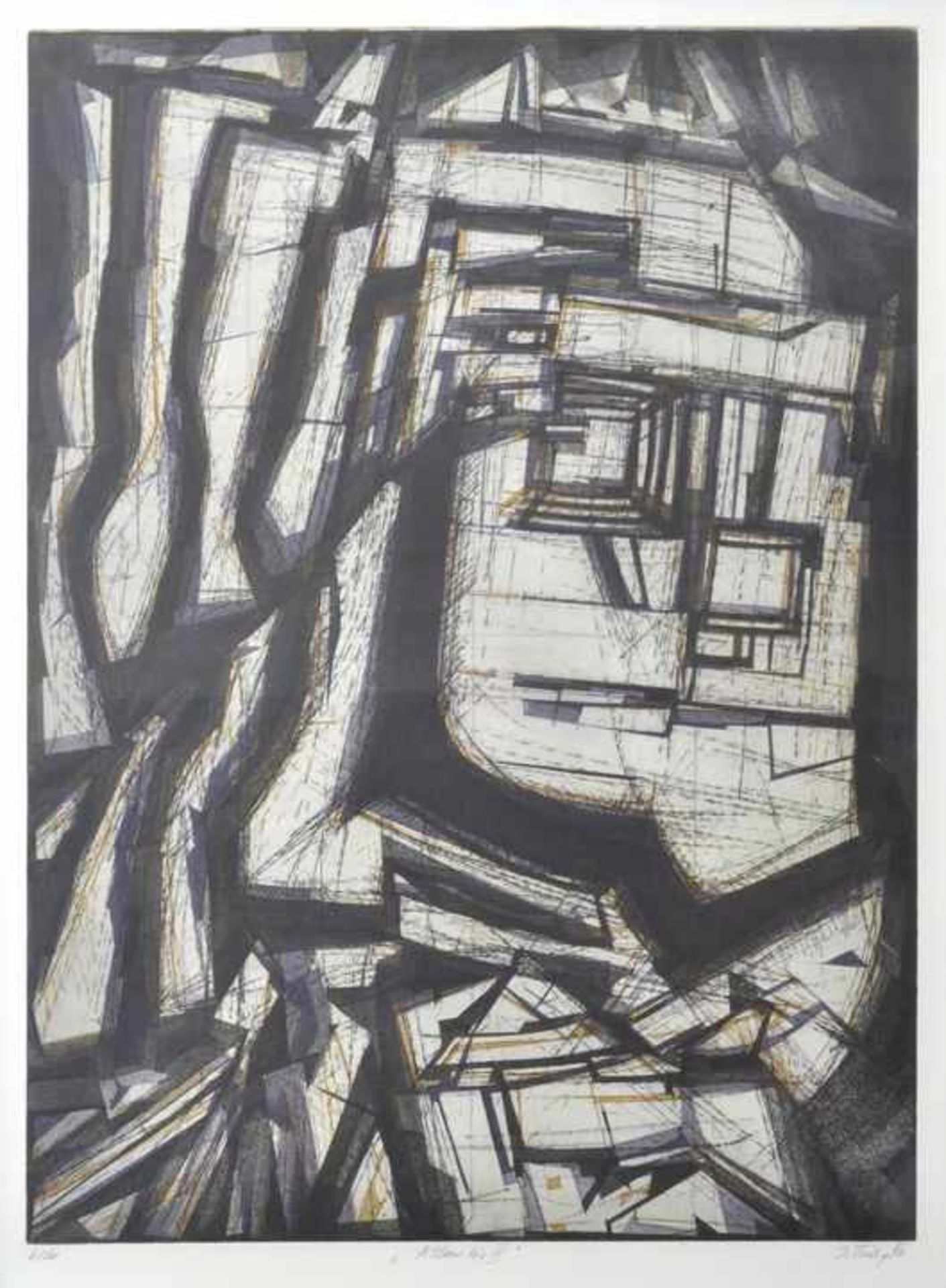 Tichy, Jiri"Atlantis IV", 1976. Farbradierung, sign., dat., betitelt und num. Ex. 6/ 20. 59 x 39,5 - Bild 2 aus 6