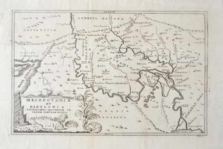 Karten arabische Halbinsel/ Persien, 8 St.a) "Oriens Persia, India", Kupferstichkarte des Gebietes - Image 4 of 8