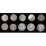 10 x 5 und 10 DM, BRD, 1983-1988a) 5 DM, 500. Geburtstag von Martin Luther, 1983. Nickel,