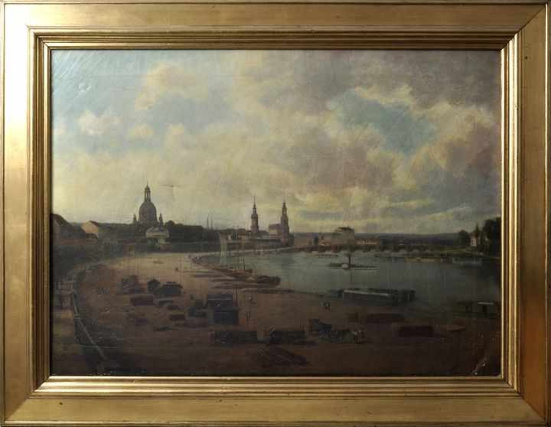 Leuteritz, Franz Wilhelm (?). 1817 Wechselburg a.d.Mulde - 1902 Dresden.Dresden um 1880. Öl auf - Image 3 of 4