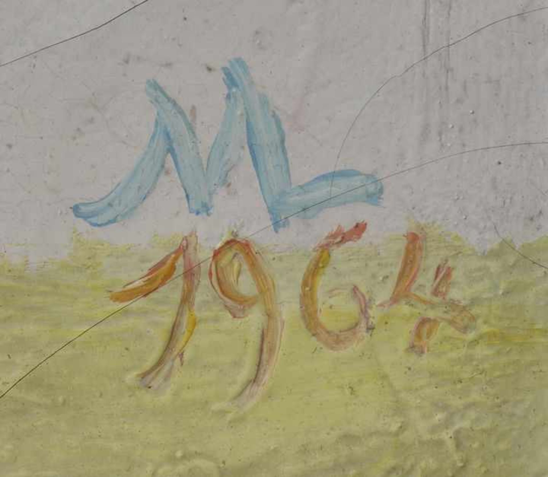 Monogrammist N.L."Astern im Tonkrug", Öl auf Leinwand, auf Sperrholz aufgezogen, re. u. monogr. dat. - Image 6 of 6