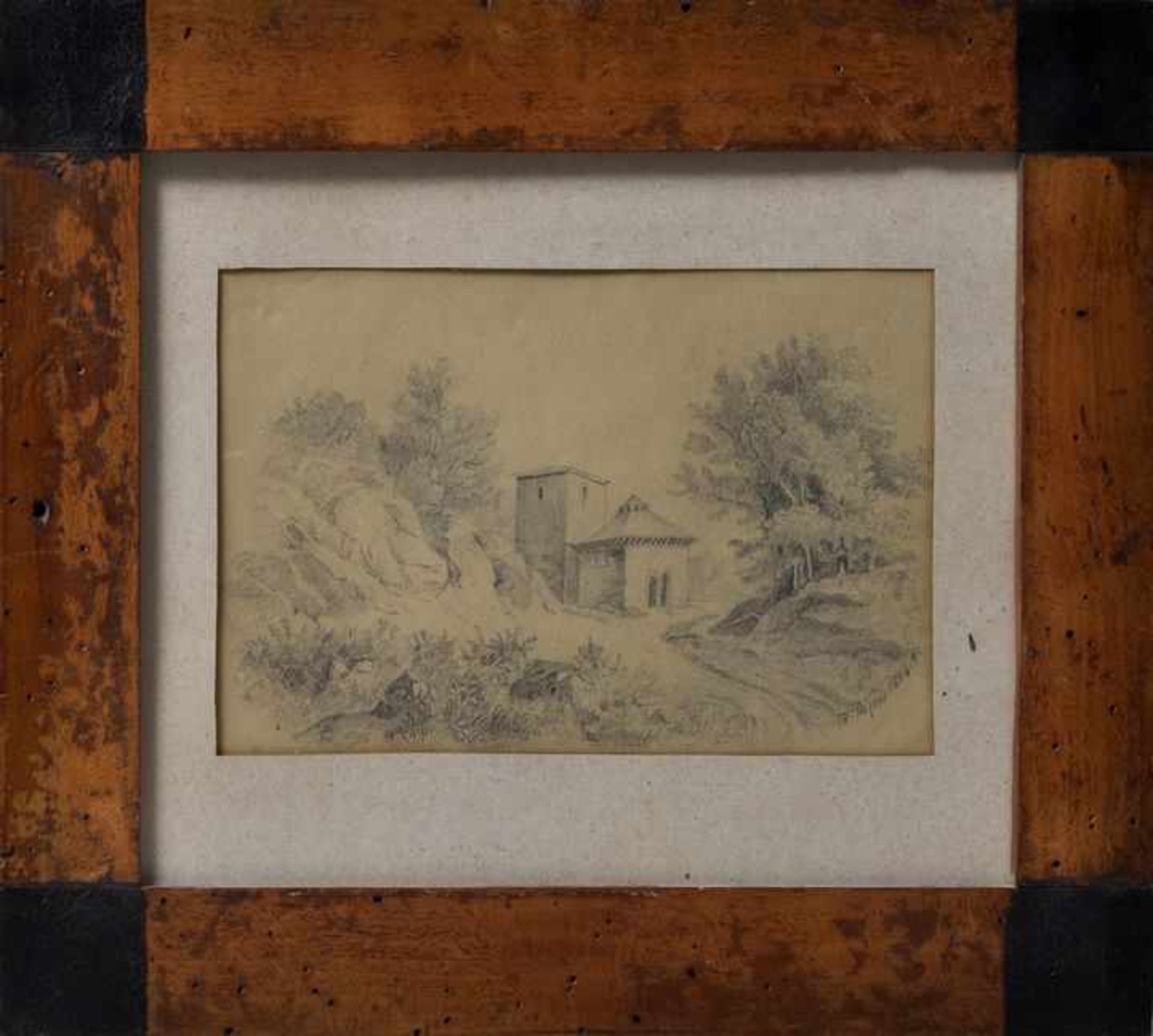 Peipers, Friedrich Eugen 1805 Stolberg b. Aachen-1885Frankfurt a.M. Italienische Landschaft mit - Bild 4 aus 4