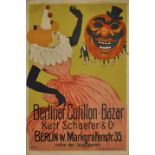 Edel, Edmund1863 Stolp, Pommern - 1934 Berlin "Berliner Cotillon-Bazar" Farblithographie. 71 x 48