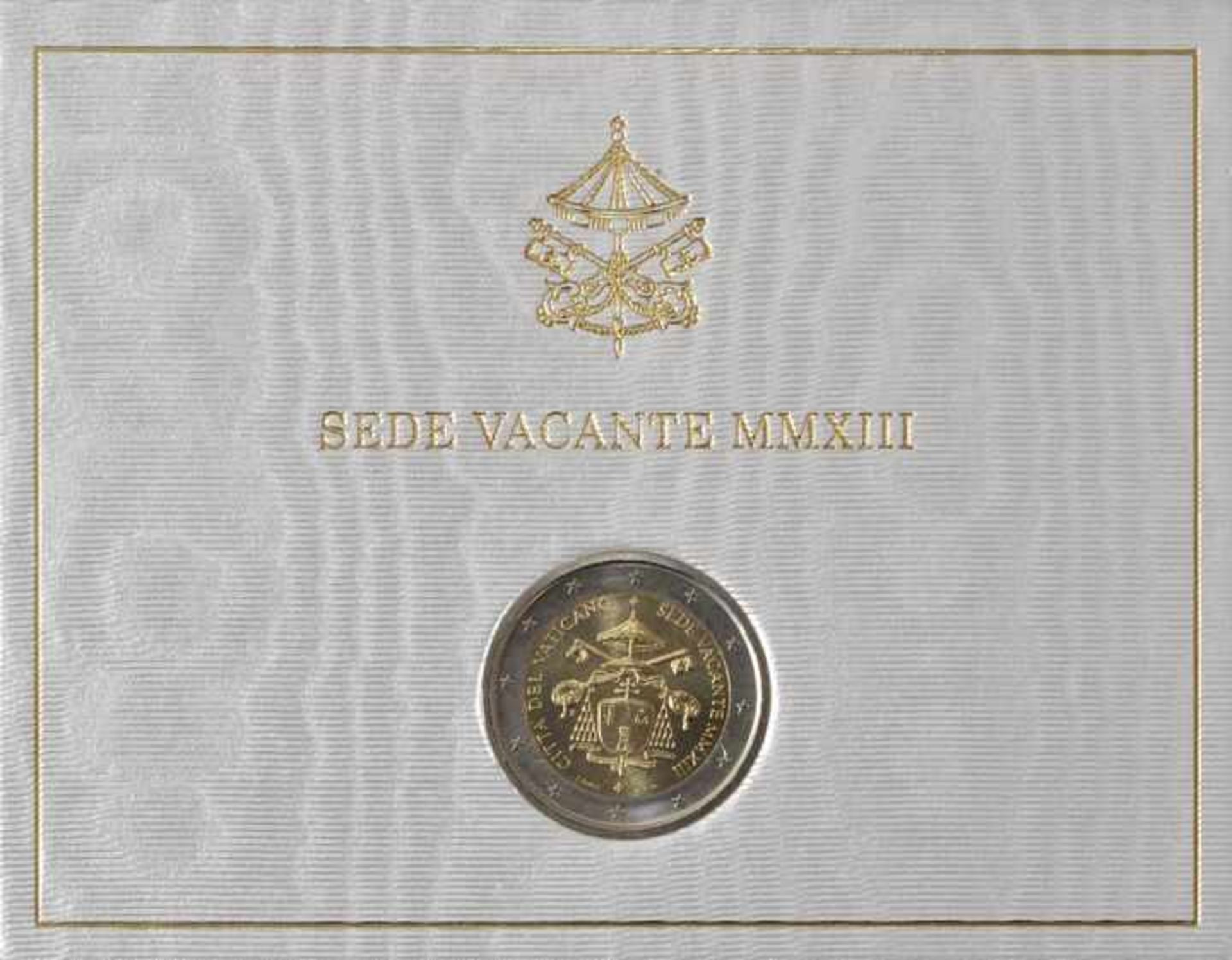 2 Euro-Kursmünze, Vatikanstadt, 2013Sede Vacante, 2013, Kupfer-Nickel/ Nickel, Nickel-Messing,