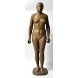 Voll, Christoph. 1897 München - 1939 Karlsruhe.Stehender Akt. Bronze. 1936/38. Auf Sockelrückseite