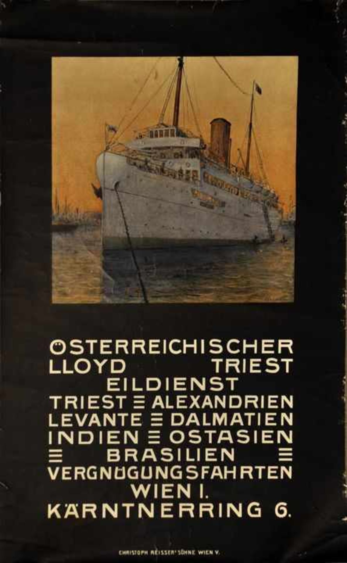 Mielich, Alphons Leopold1863 Klosterneuburg - 1929 Salzburg "Österreichischer Lloyd Triest - Bild 2 aus 2