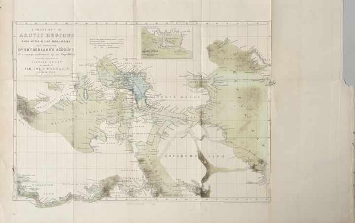 Arktis/ Antarktis/ Nordamerika, 5 Karten.a) A chart of the arctic Regions showing the recent - Image 5 of 5