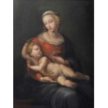 Raffaello Sanzio, genannt Raphael1483 Urbino - 1520 Rom (Kopie nach) Maria mit dem Jesusknaben (