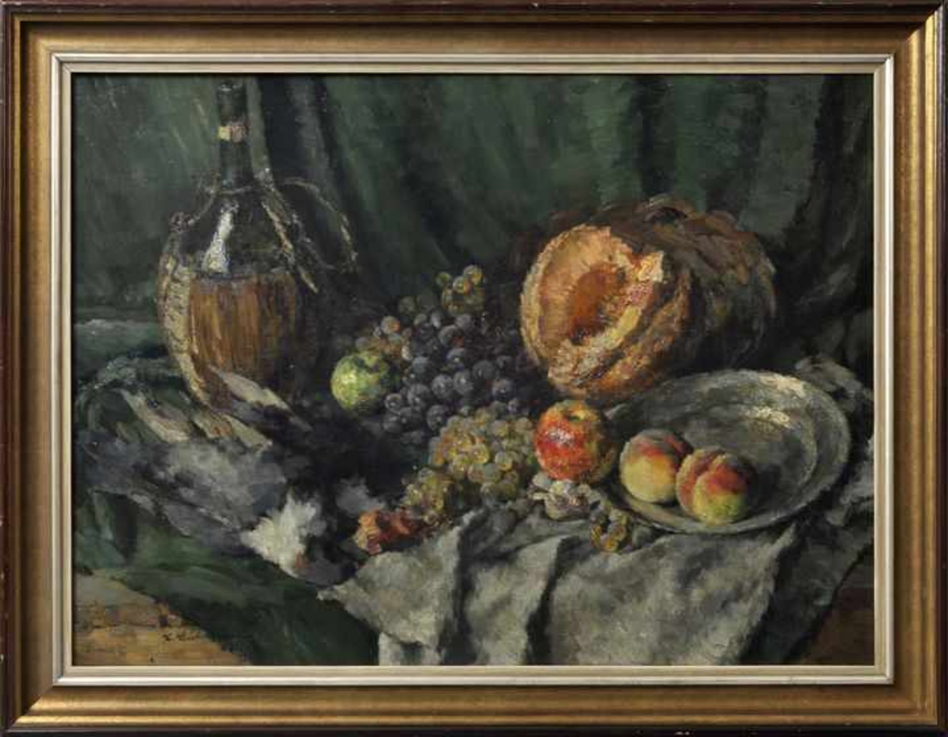 Muhrmann, LudwigStillleben mit Früchten und Tauben. Öl auf Leinwand, li. u. sign. 60,5 x 81 cm. - Bild 3 aus 8