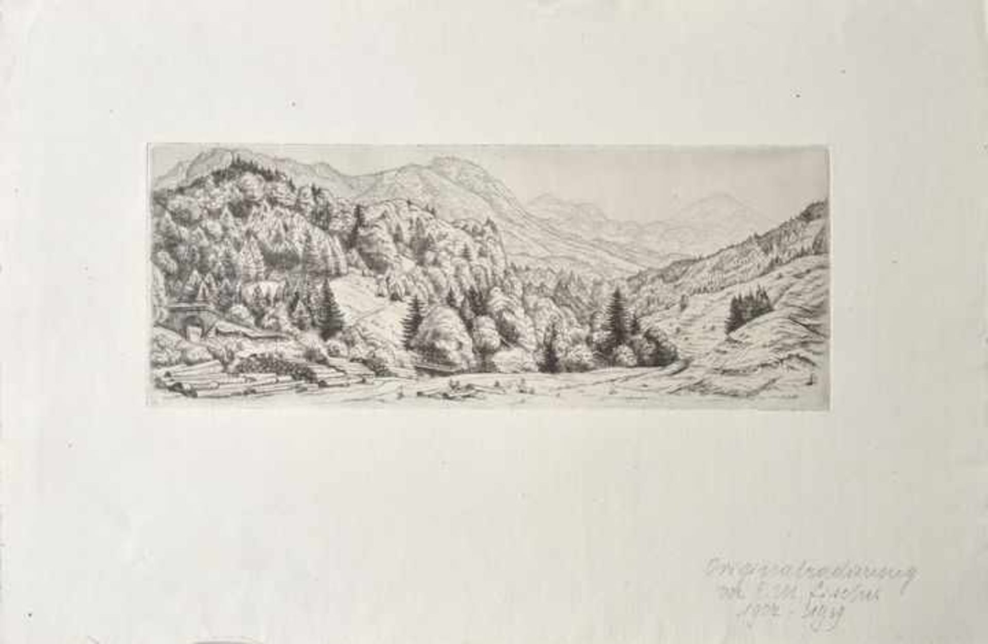 Konvolut Landschaften, 19./ Anf. 20. Jh.6 Bll.: a) Marák, Julius (1832 Leitomischl-1899 Prag): - Bild 5 aus 7