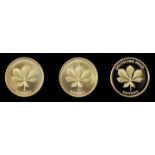 3 x 20 Euro, Gold, BRD, 2014UN Internationales Jahr der Wälder - 5. Ausg., 2014, 999.9er Gold, je