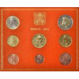 Euro-Kursmünzensatz, Vatikanstadt, 2016Pontifikat von Papst Franziskus, Jubiläum der Barmherzigkeit,