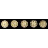 5 x 100 Euro in Gold, BRD, 2018Unesco Welterbestätten in Deutschland - 15. Ausg. (Schloss