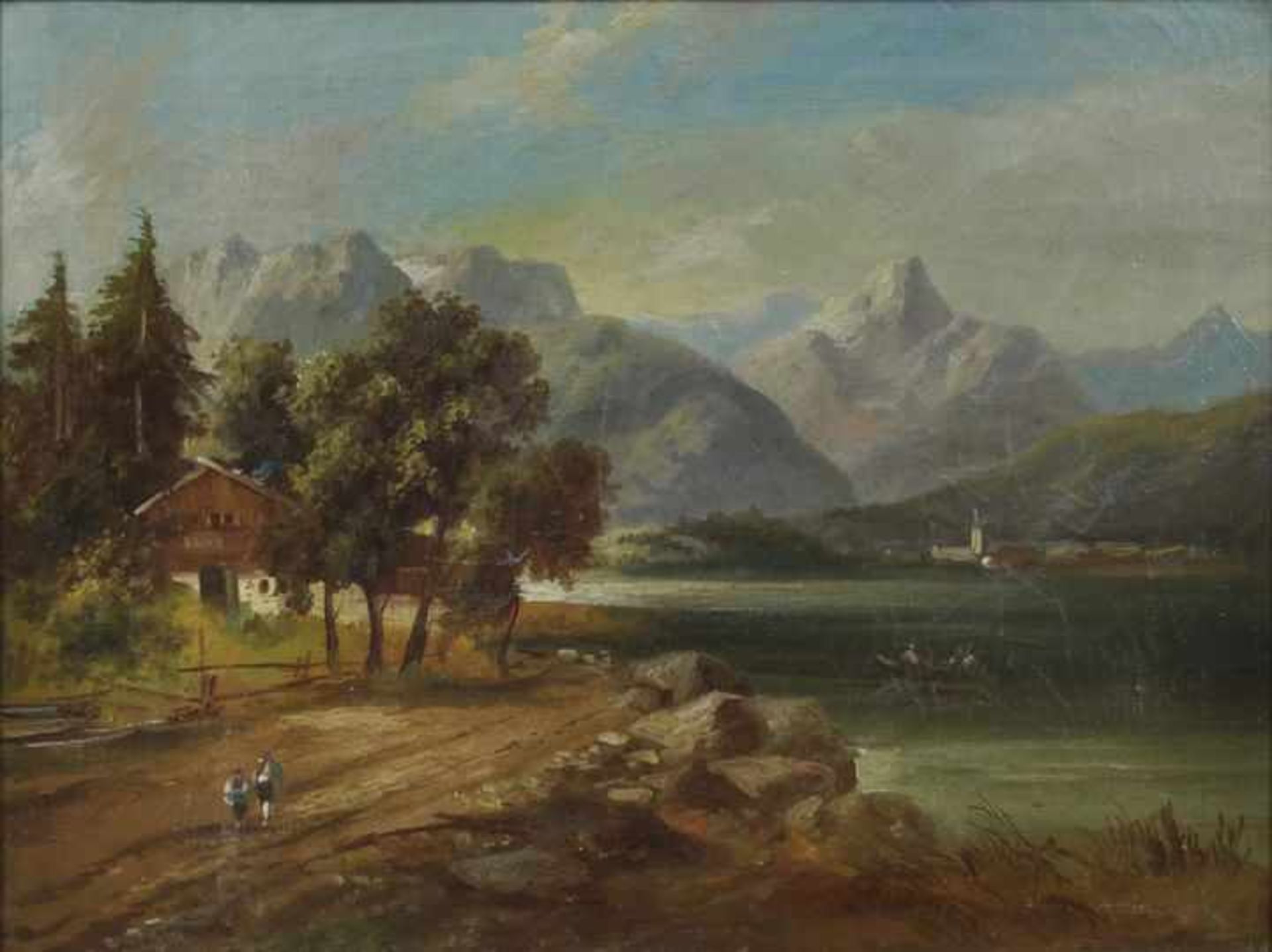 Unbekannter Landschaftsmaler, 19./20. Jh.Zeller See mit Kitzsteinhorn. Öl auf Leinwand, re. u.