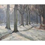 Paul, Erich (?)Winterwald. Öl auf Leinwand. Wohl 1920er Jahre. Signiert u.re.; nicht vollständig