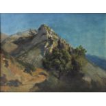 Stückelberg, Ernst. 1831-1903 BaselAnsicht von Cervara di Roma im römischen Gebirge. 1857. Öl auf