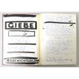 Giebe, Hubertus. 1953 Dohna bei DresdenSkizzenbuch 1989 / 1992. Innen bezeichnet "GIEBE", datiert