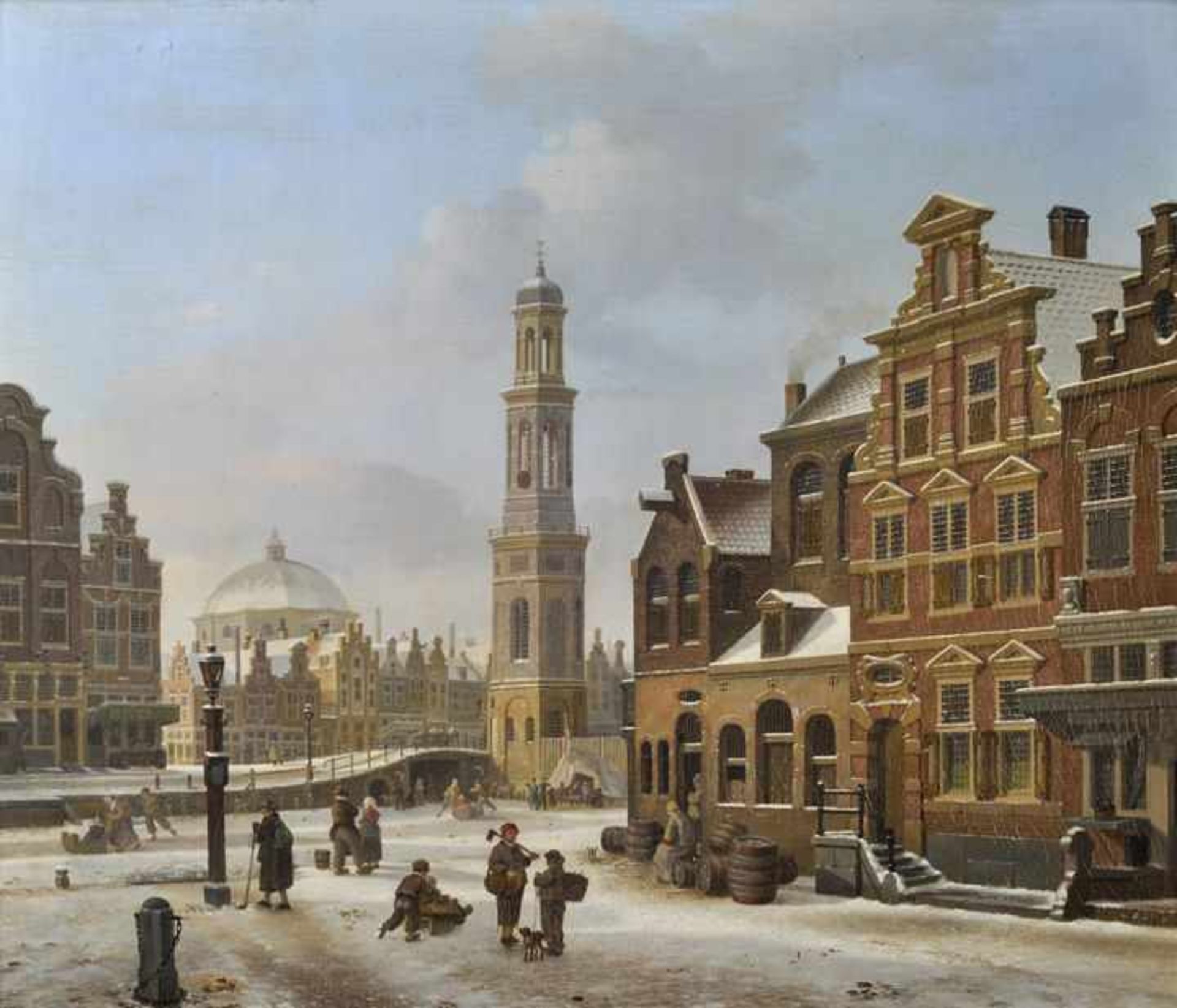 Unbekannter holländischer KünstlerUmkreis Bart van Hove (1790-1880) ? Holländische Stadtszenerie