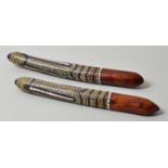 Paar Clapsticks/ Klanghölzer, Australien, AboriginesHolz, handbemalt in traditioneller Weise, L.