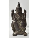Ganesha, Indien/ SüdostasienBronze-Relief, H. 13,8 cm- - -25.00 % buyer's premium on the hammer