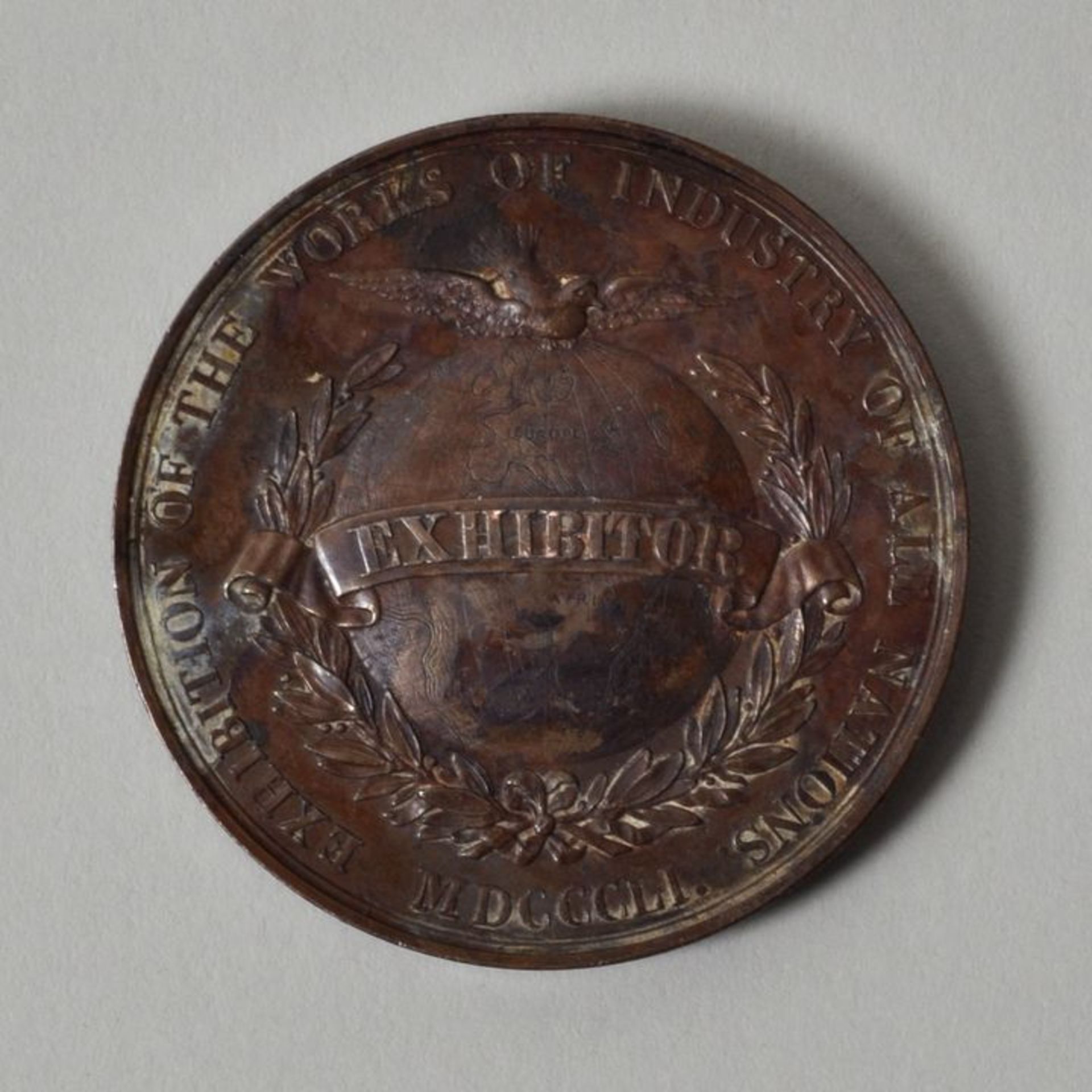 Medaille Weltausstellung 1851 in London in Bronze, 1851Modelleur William Wyon (1795-1851). Kupfer, - Bild 2 aus 2