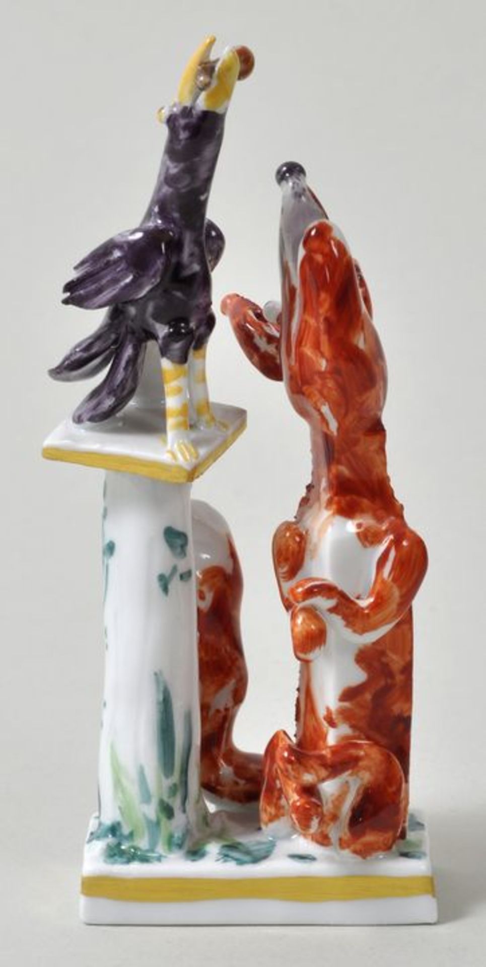 Fuchs und Rabe, Meissen, 2. H. 20. Jh.Aus der Reihe Fabeln nach Äsop von Peter Strang (1998).